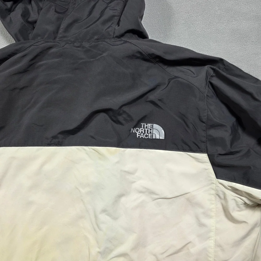 North Face Windbreaker Mens Medium Orange Grey White Hydrenalite Colorblock